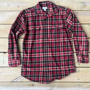 Carhartt Men's Red Plaid Button Down Long Sleeve Shirt Size Medium
